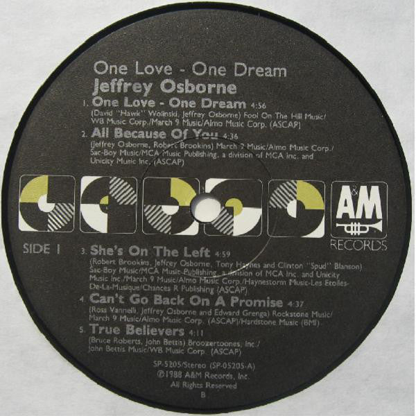 Jeffrey Osborne : One Love - One Dream (LP, Album, EMW)