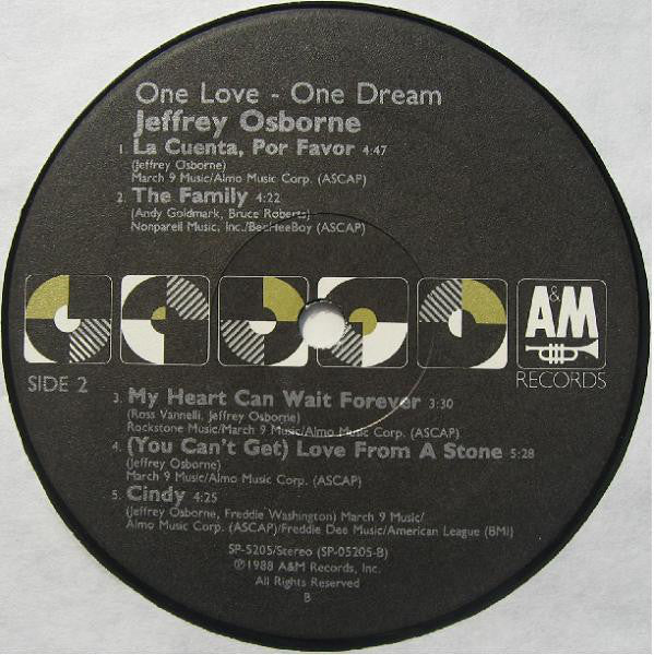 Jeffrey Osborne : One Love - One Dream (LP, Album, EMW)