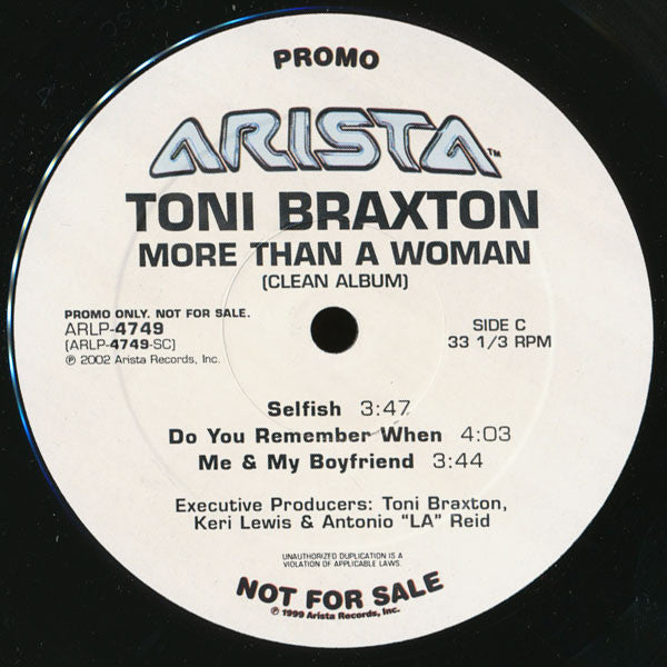 Toni Braxton : More Than A Woman (Clean Album) (2xLP, Album, Promo)