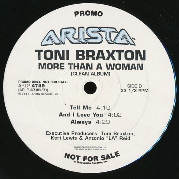 Toni Braxton : More Than A Woman (Clean Album) (2xLP, Album, Promo)