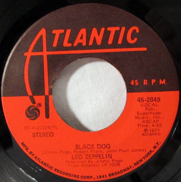 Led Zeppelin : Black Dog (7", Single, PL )