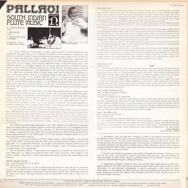 T. Viswanathan*, L. Shankar*, T. Ranganathan* : Pallavi: South Indian Flute Music (LP, Album)