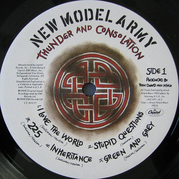 New Model Army : Thunder And Consolation (LP, Album)