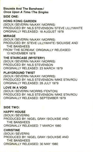 Siouxsie And The Banshees* : Once Upon A Time/The Singles (Cass, Album, Comp, RE)