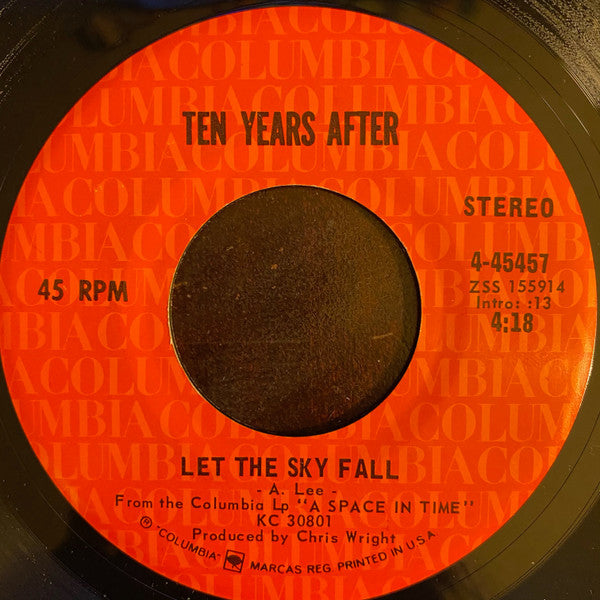 Ten Years After : I'd Love To Change The World / Let The Sky Fall (7", Single, 1st)