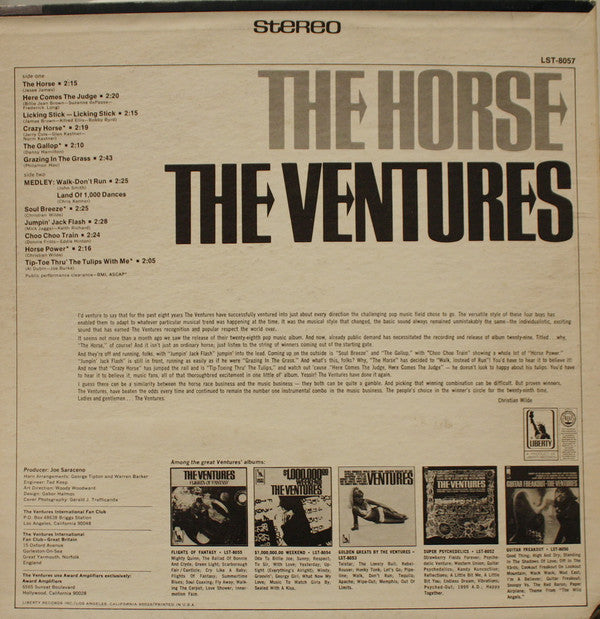 The Ventures : The Horse (LP, Album, All)