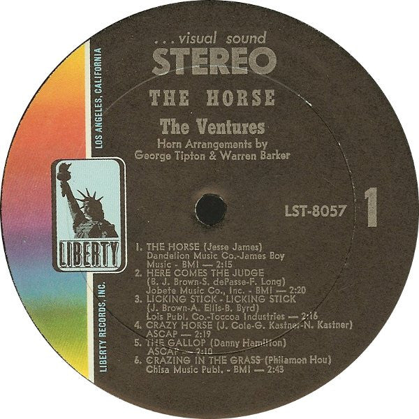 The Ventures : The Horse (LP, Album, All)