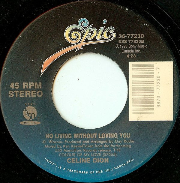 Celine Dion* : The Power Of Love (7", Single)