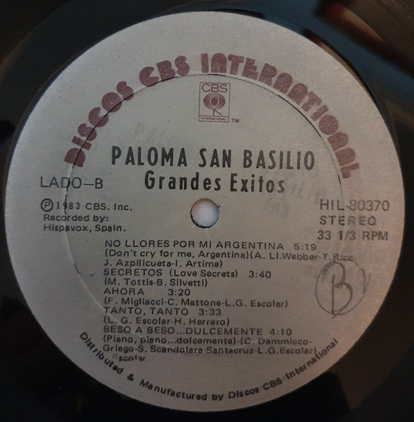 Paloma San Basilio : Grandes Éxitos (LP, Comp)