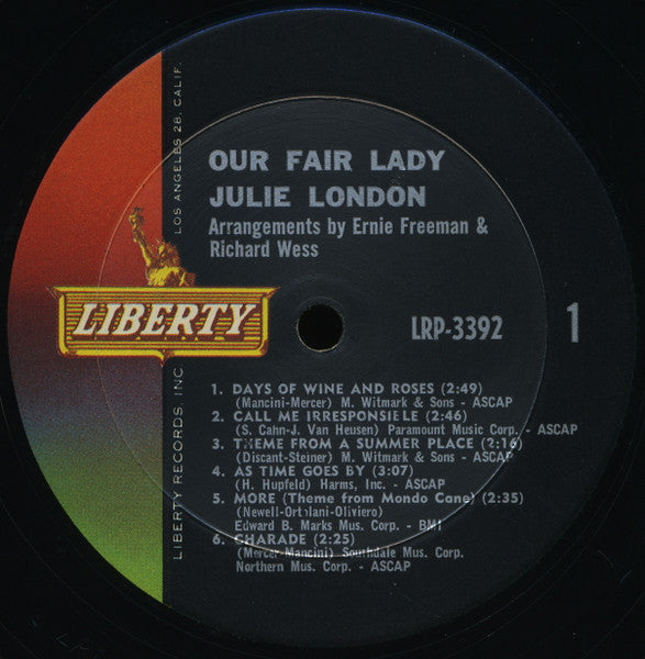 Julie London : Our Fair Lady (LP, Album, Mono, Mon)