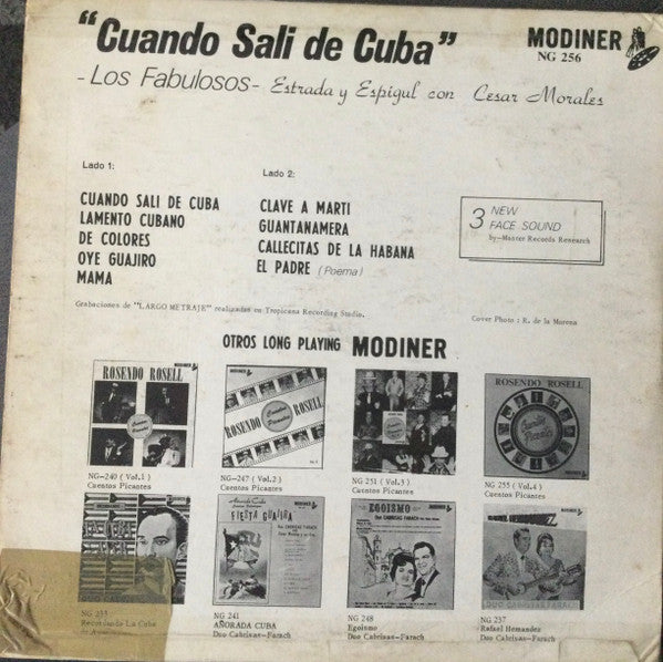 Los Fabulosos - Estrada y Espigul : Cuando Sali De Cuba (LP)