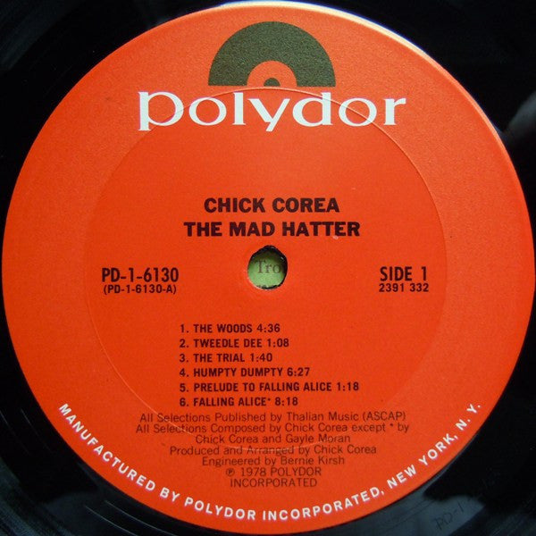 Chick Corea : The Mad Hatter (LP, Album, Pit)