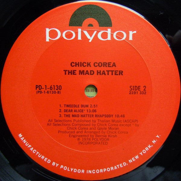 Chick Corea : The Mad Hatter (LP, Album, Pit)