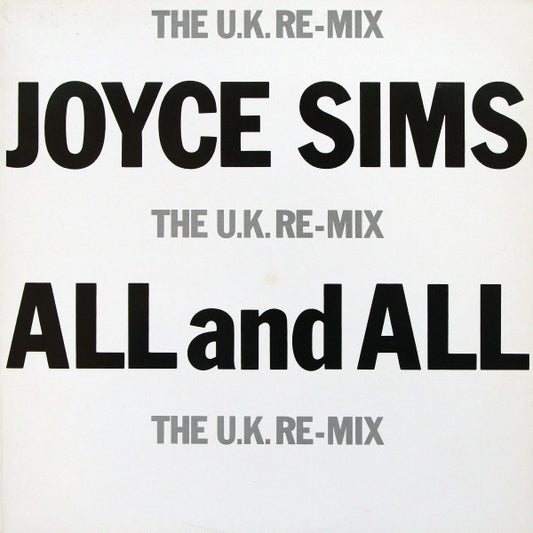 Joyce Sims : All And All (The U.K. Re-Mix) (12")