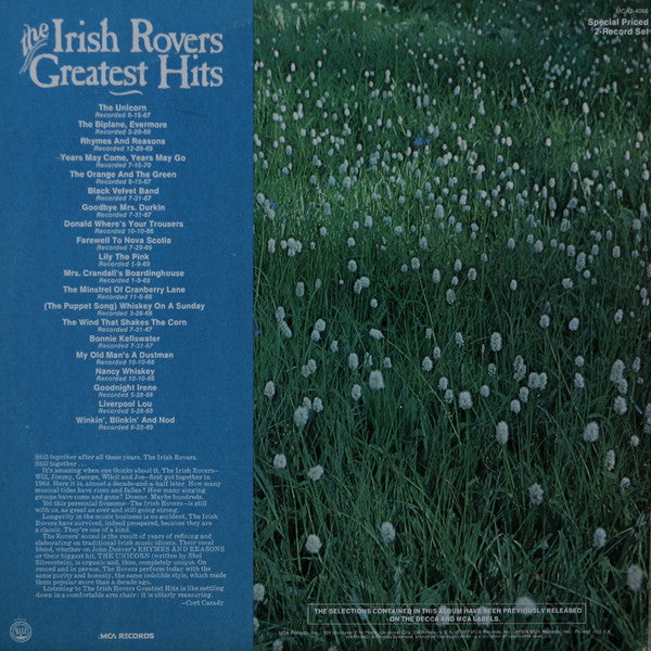 The Irish Rovers : Greatest Hits (2xLP, Comp, RE, Glo)
