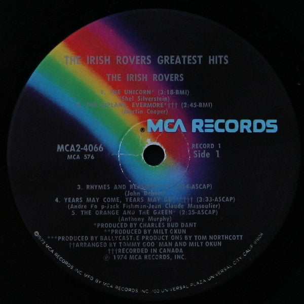 The Irish Rovers : Greatest Hits (2xLP, Comp, RE, Glo)
