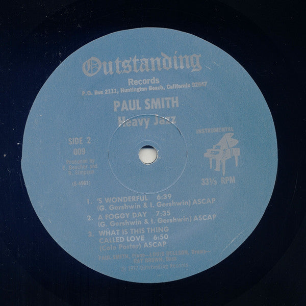 Paul Smith (5) : Heavy Jazz (LP, Album)
