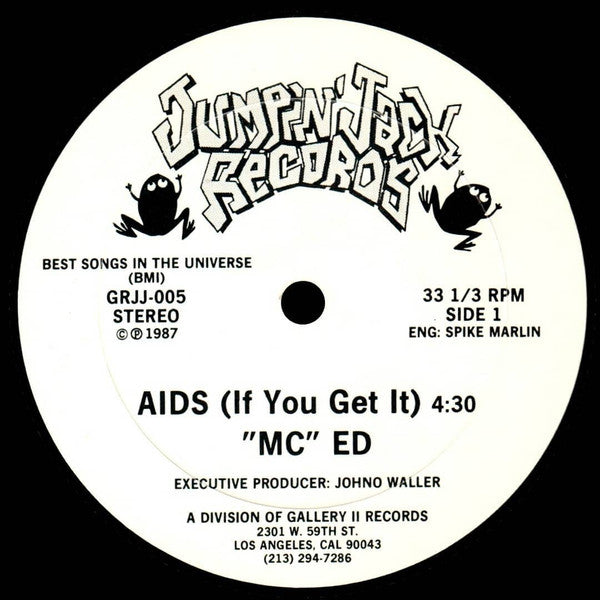 MC Ed / Big Time Fresh : Aids (If You Get It) / Rhyme It Up (12")