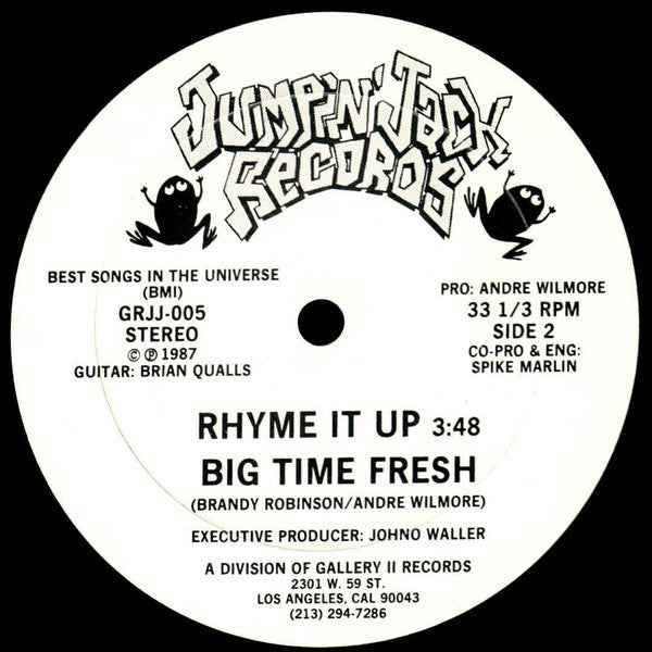 MC Ed / Big Time Fresh : Aids (If You Get It) / Rhyme It Up (12")