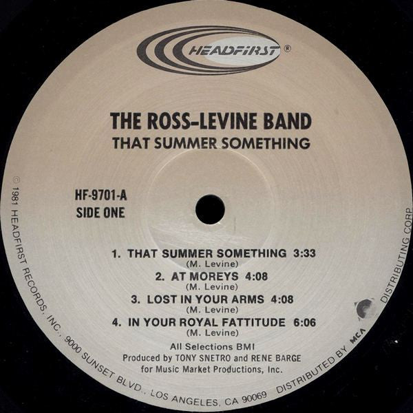The Ross-Levine Band : That Summer Something (LP, Album, Dig)