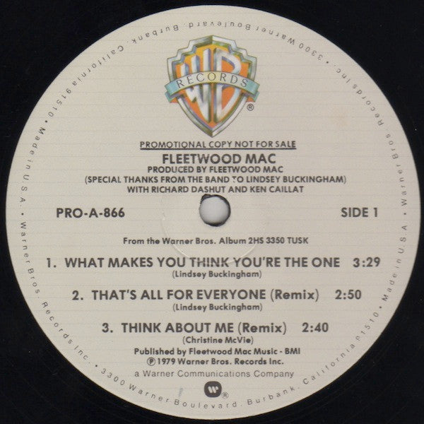 Fleetwood Mac : Special Radio Sampler From The Tusk Album (12", Promo, Smplr, Rem)