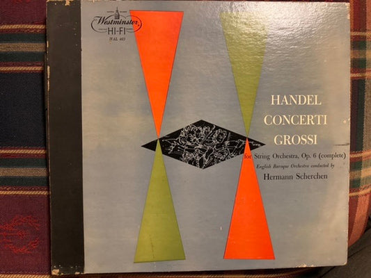 Georg Friedrich Händel - The English Baroque Orchestra, Hermann Scherchen : Concerti Grossi For String Orchestra Op6 (Complete) (4xLP, Album, Mono)