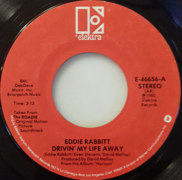 Eddie Rabbitt : Drivin' My Life Away (7", AR )