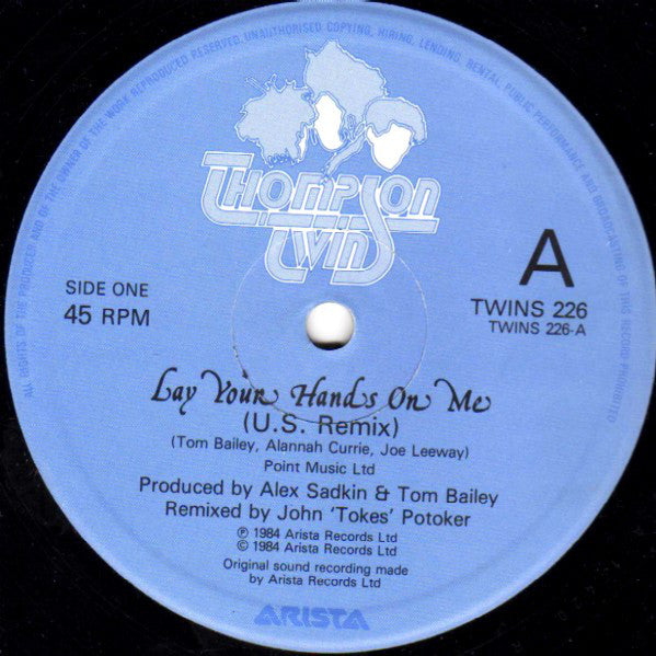 Thompson Twins : Lay Your Hands On Me (US Re-Mix) (12")