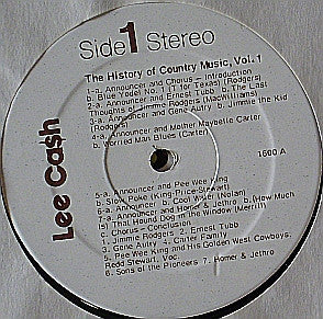 Various : The History Of Country Music - Volume 1 (2xLP, Comp)