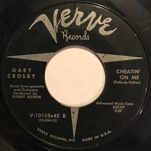 Gary Crosby (2) : Judy, Judy / Cheatin’ On Me (7", Styrene)