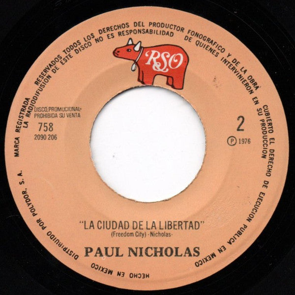 Paul Nicholas : Bailando Con El Capitan = Dancing With The Captain (7", Single, Promo)