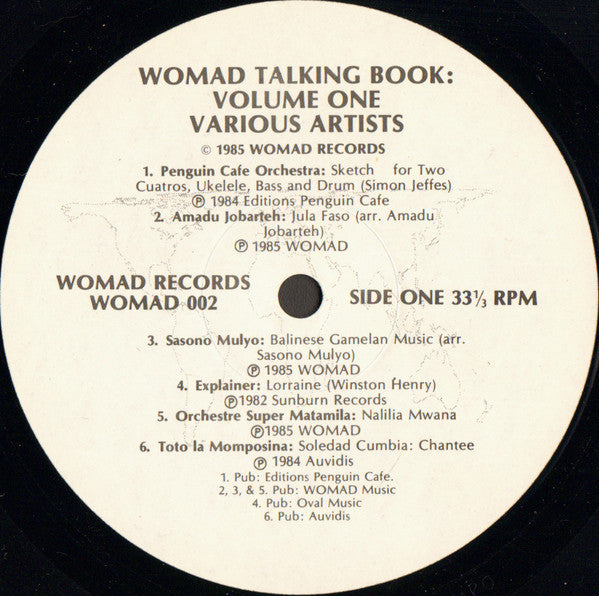 Various : Womad Talking Book Volume One: An Introduction To World Music (LP, Comp)
