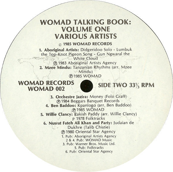 Various : Womad Talking Book Volume One: An Introduction To World Music (LP, Comp)