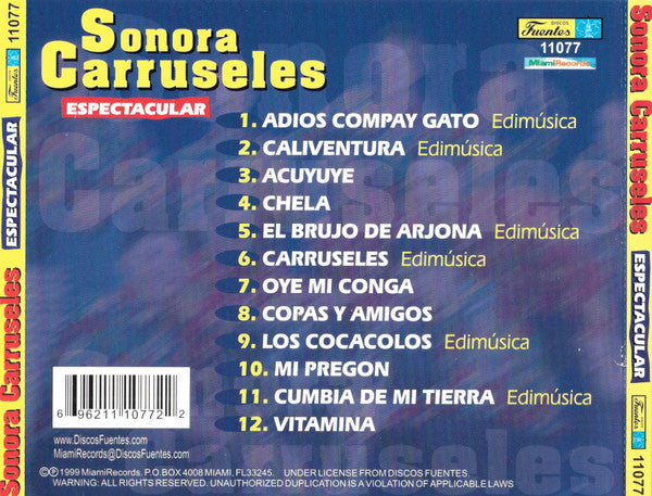 Sonora Carruseles : Espectacular (CD, Album)
