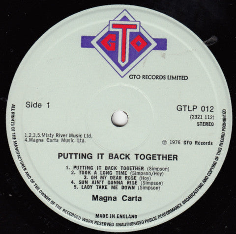 Magna Carta : Putting It Back Together (LP, Album)
