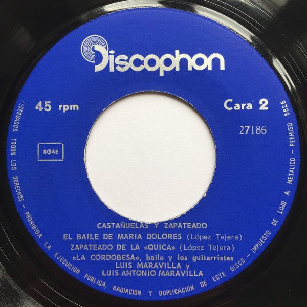 La Cordobesa, Luis Maravilla, Luis Antonio Maravilla : Castañuelas Y Zapateado (7", EP)
