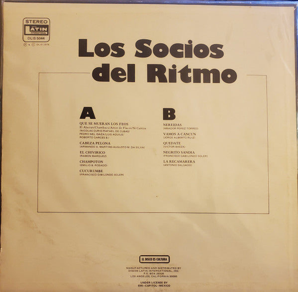 Los Socios del Ritmo : Solo Para Bailar (LP, Album)