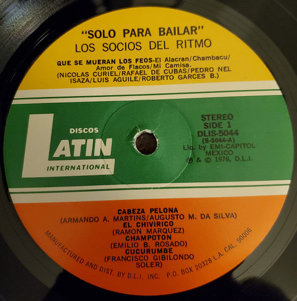 Los Socios del Ritmo : Solo Para Bailar (LP, Album)