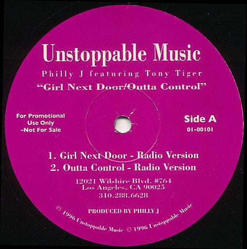 Philly J featuring Tony Tiger : Girl Next Door (12", Promo)