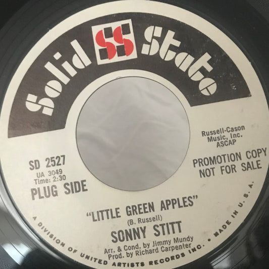 Sonny Stitt : Little Green Apples / Beale Street Blues (7", Promo, Styrene)