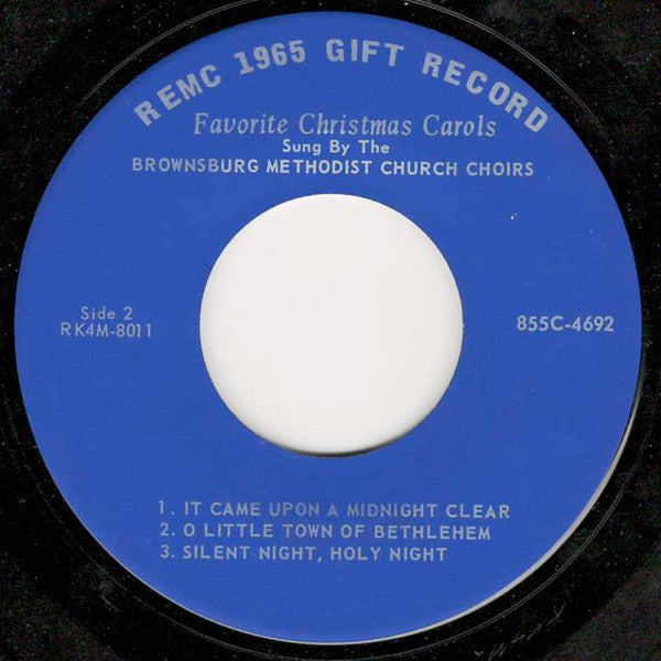 Marti Mae  /  Brownsburg Methodist Church Choirs : Decorating The Outdoor Christmas Tree / Favorite Christmas Carols (7", EP, Mono)