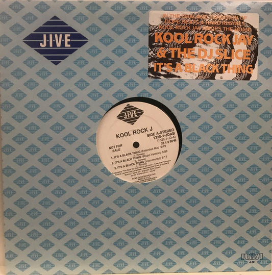 Kool Rock Jay : It's A Black Thing / Too High (12", Promo)