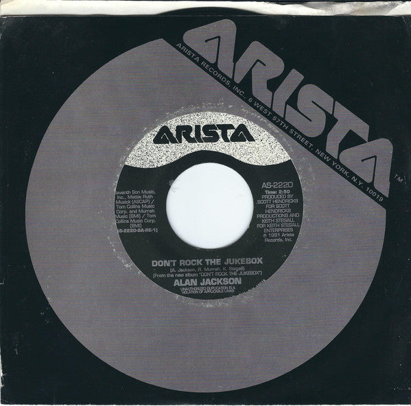 Alan Jackson (2) : Don't Rock The Jukebox / Home (7", Single)