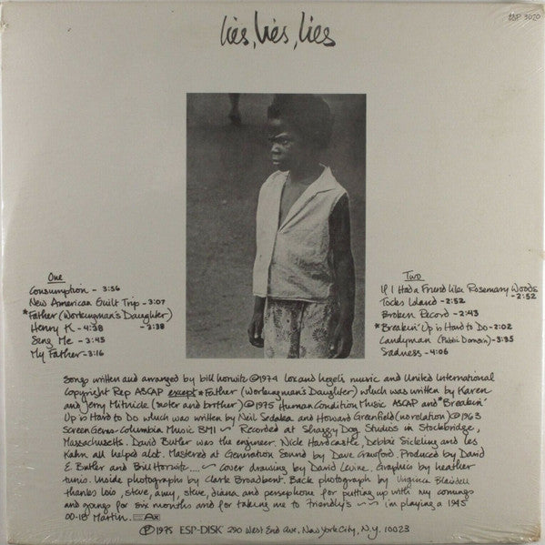 Bill Horwitz : Lies, Lies, Lies (LP)