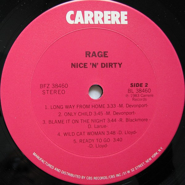 Rage (9) : Nice 'N' Dirty (LP, Album)
