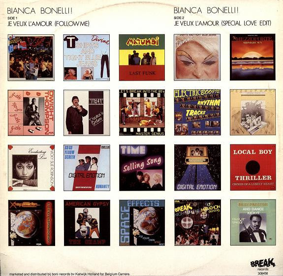 Bianca Bonelli : Je Veux L'Amour (Follow Me) (12")