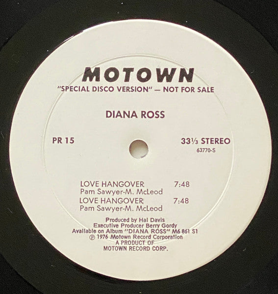 Diana Ross : Love Hangover (12", Mono, Promo)