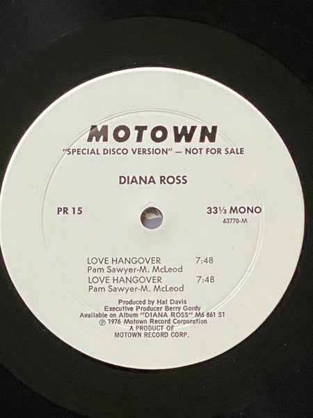 Diana Ross : Love Hangover (12", Mono, Promo)