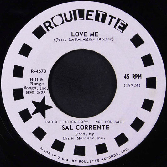 Sal Corrente* : Love Me (7", Promo)