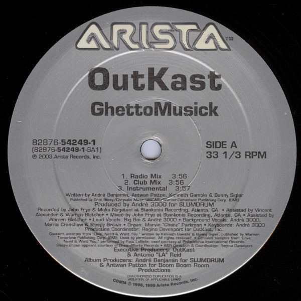 OutKast : Ghetto Musick / She Lives In My Lap (12")